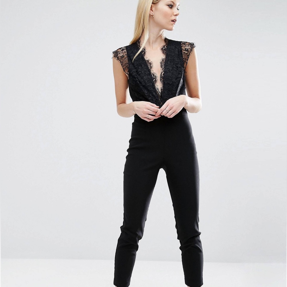 ASOS Black Lace Jumpsuit